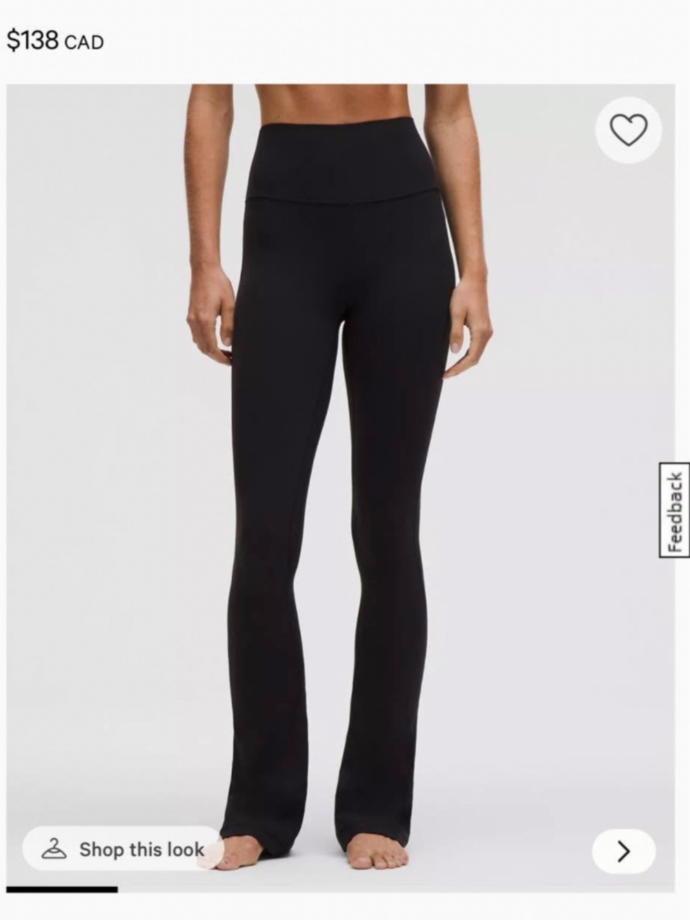 NWOT Lululemon high rise mini flare leggings